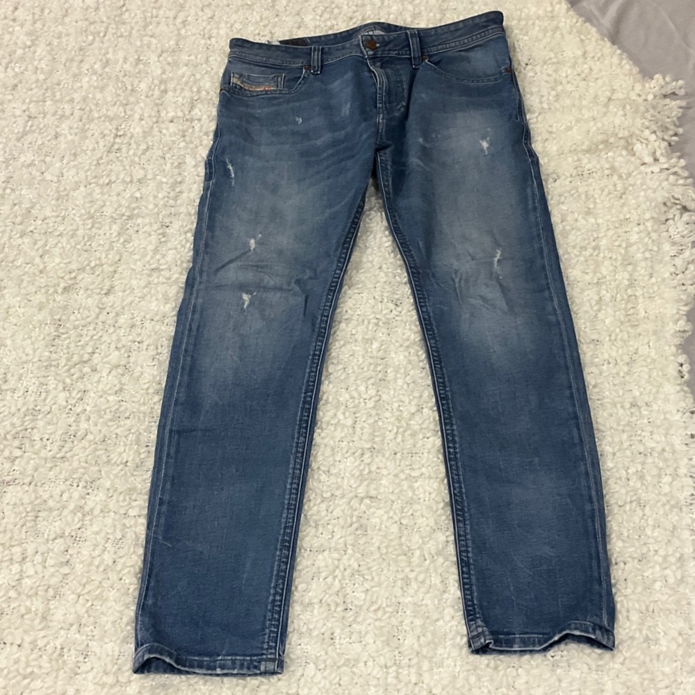 Diesel Men's Faded Blue Slim Jeans